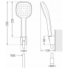 Mexen R-33 point shower set, chrome/white - 785335052-02