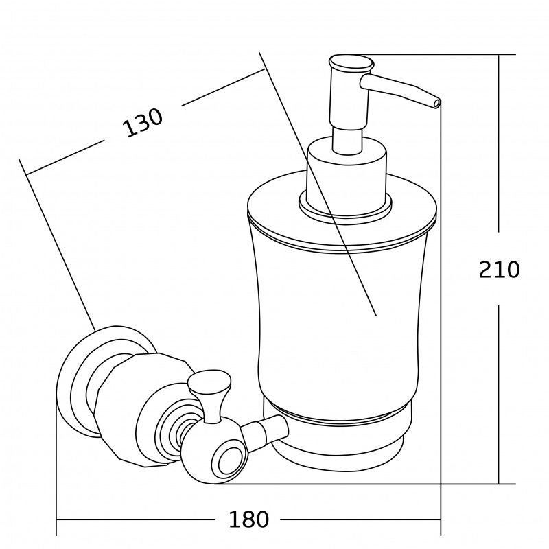 Mexen Estela dispenser di sapone, nero - 7011540-70