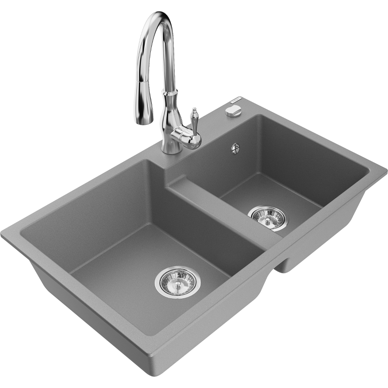 Mexen Tomas Granit-2-Komora-Spullsteen mat Kichenduch Savita, gro - 6516-71-672601-00