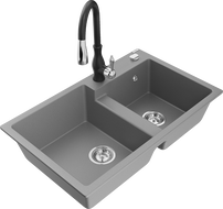 Mexen Tomas Granit-Spullsteen 2-Schummer mat Kichekran Savita, gro - 6516-71-672601-70