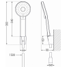 Mexen R-40 ensemble de douche fixe, graphite - 785405052-66