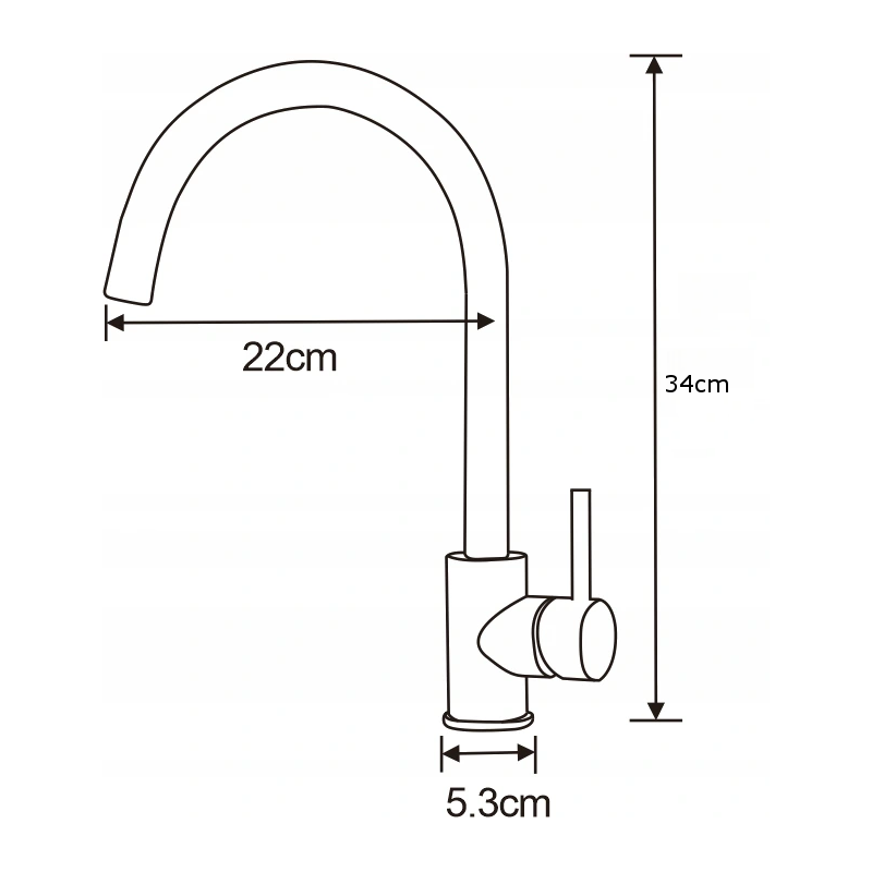 Mexen Luna grifo de cocina, cromo - 671400-00