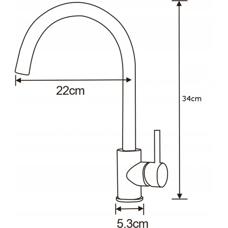 Mexen Luna kitchen faucet, chrome - 671400-00