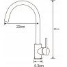 Mexen Luna kitchen faucet, chrome - 671400-00