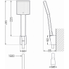 Mexen R-45 ensemble de douche à main, doré - 785455052-50