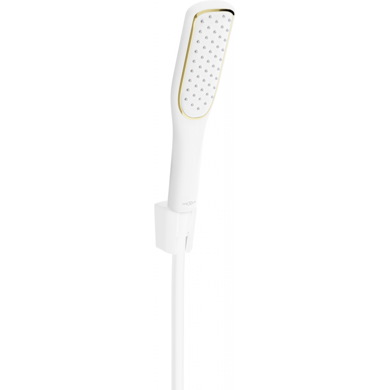 Mexen R-49 seinäasenteinen suihkusetti, valkoinen/kultainen - 785495052-25