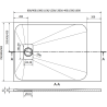 Mexen Hugo rechthoekige SMC douchebak 100 x 90 cm, zwart - 42709010