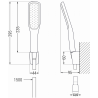Mexen R-49 puntdouche set, wit/goud - 785495052-25