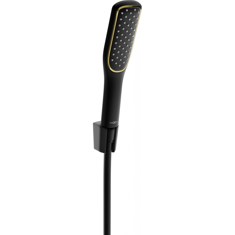 Mexen R-49 wall-mounted shower set, black/gold - 785495052-75