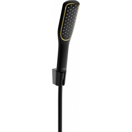 Mexen R-49 conjunto de duche de parede, preto/dourado - 785495052-75