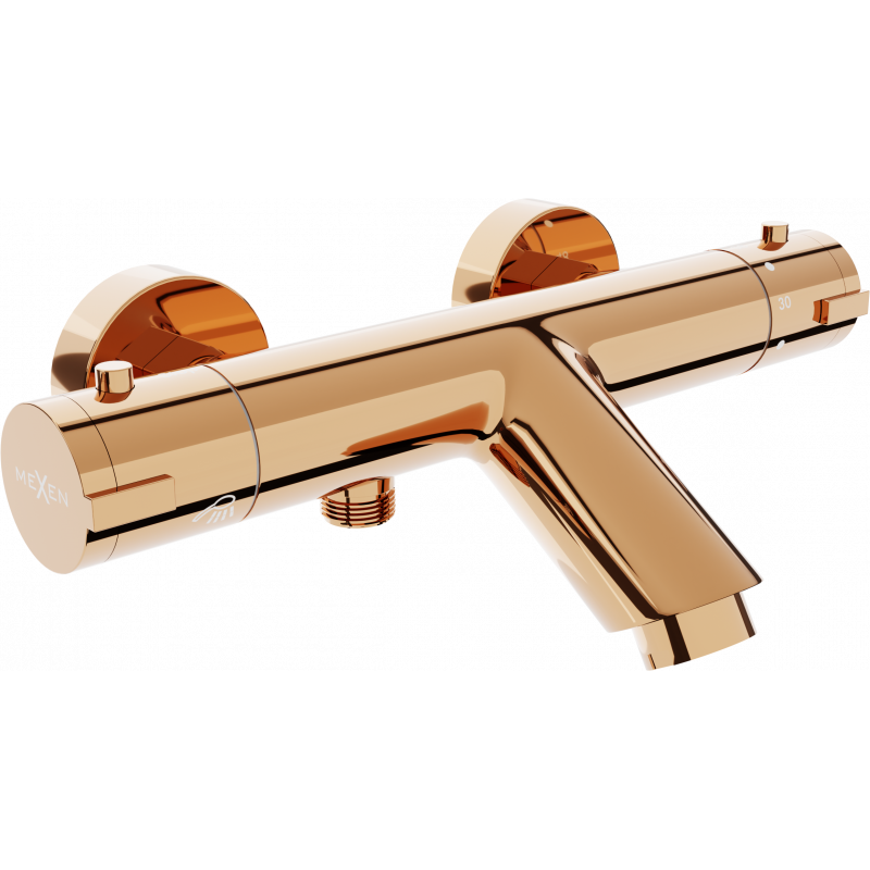 Mexen Kai thermostatische Badewannenarmatur, Roségold - 77300-60
