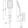 Mexen R-54 punthanddoucheset, zwart/chroom - 785545052-71