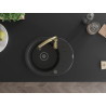 Mexen Kevin fregadero de granito de 1 cubeta con escurridor y grifo de cocina Savita, negro - 6517-77-672601-50-B