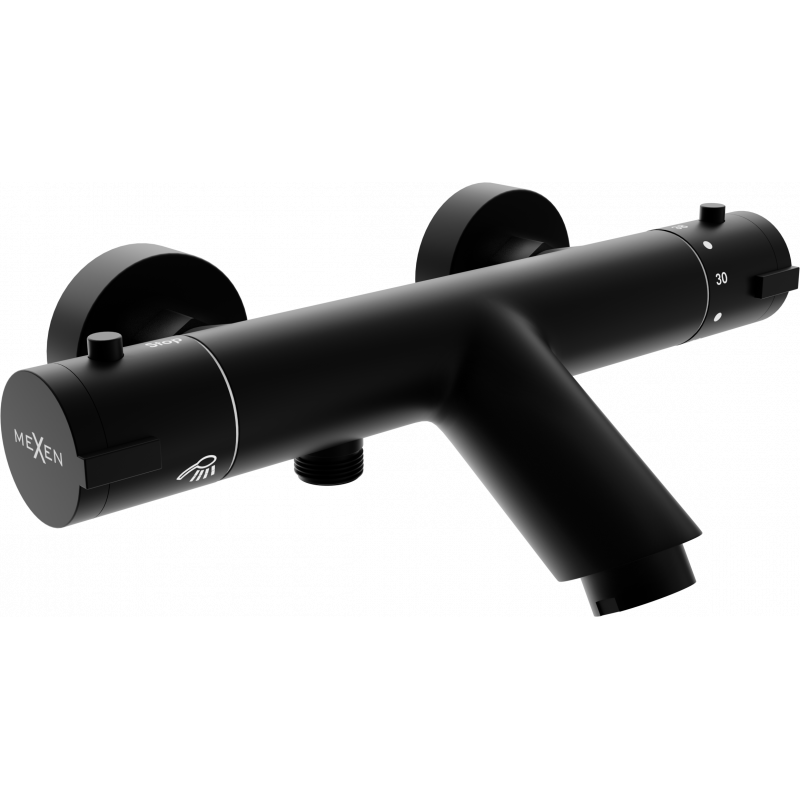 Mexen Kai mitigeur de baignoire thermostatique, noir - 77300-70