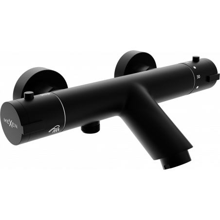 Mexen Kai grifo termostático para bañera, negro - 77300-70