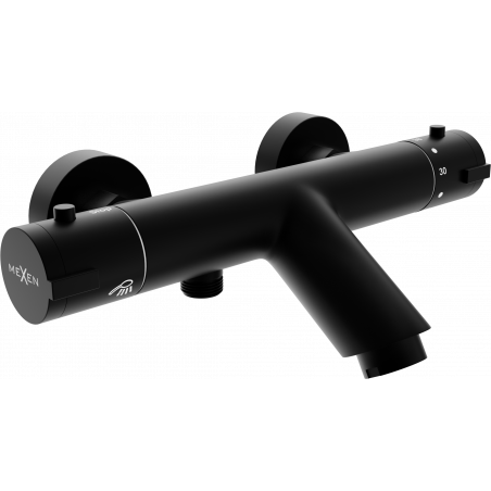 Mexen Kai thermostatic bathtub faucet, black - 77300-70