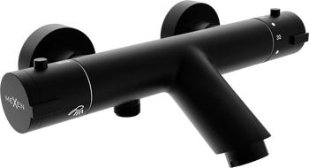 Mexen Kai grifo termostático para bañera, negro - 77300-70