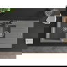 Mexen Matias granite sink 1.5-bowl with drainer and Carla kitchen tap, grey - 6502-71-670700-70