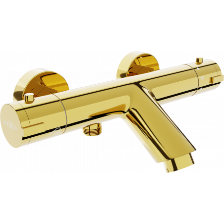 Mexen Kai robinet de baignoire thermostatique, doré - 77300-50