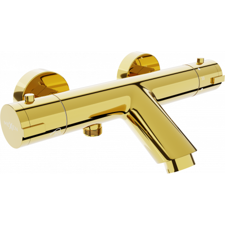 Mexen Kai torneira termostática de banheira, dourada - 77300-50