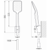 Mexen R-62 Duschset, punktuell, Graphit - 785625052-66