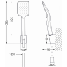 Mexen R-62 Punkt-Duschset, gebürstetes Gun Gray - 785625052-66