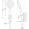 Mexen R-67 point shower set, chrome - 785675052-00