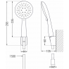 Mexen R-67 zestaw prysznicowy punktowy, czarny - 785675052-70