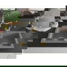 Mexen Mario Granitspüle 2-Becken mit Küchenarmatur Carla, Grau - 6504-71-670700-50