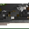Mexen Mario fregadero de granito de 2 senos con grifo de cocina Carla, negro/plateado metálico - 6504-73-670700-50