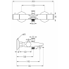 Mexen Nox thermostatische badmengkraan, chroom - 77350-00