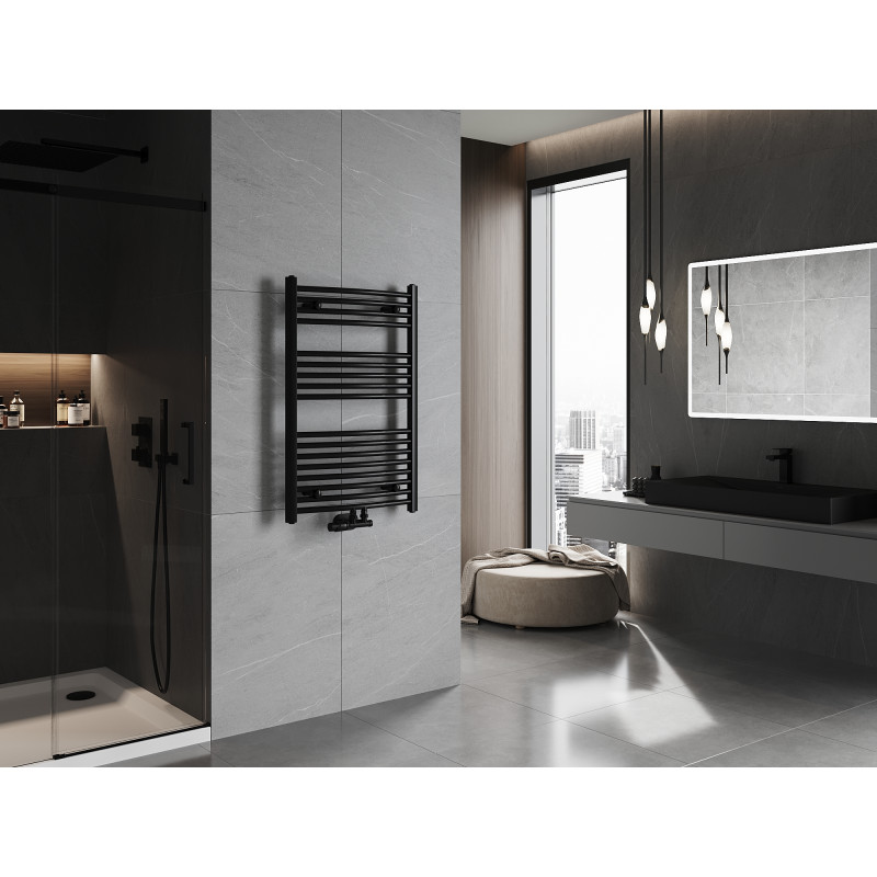 Mexen Ares grzejnik łazienkowy 900 x 600 mm, 433 W, czarny - W102-0900-600-00-70