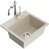 Mexen Milo Granitspüle 1-Becken mit Küchenarmatur Carla, beige - 6505-69-670700-00