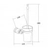 Mexen Estela Toilettenbürste, Gold - 7011550-50