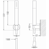 Mexen R-70 zestaw prysznicowy punktowy, czarny - 785705051-70