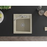 Mexen Vito fregadero de granito de 1 seno con grifo de cocina Carla, beige - 6503-69-670700-00