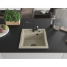 Mexen Vito Évier de cuisine en granit 1 bac avec mitigeur Carla, beige - 6503-69-670700-70
