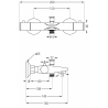 Mexen Nox thermostatische Badewannenarmatur, schwarz - 77350-70