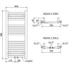 Mexen Ares kupaonski radijator 900 x 400 mm, 312 W, crni - W102-0900-400-00-70