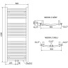 Mexen Ares grzejnik łazienkowy 1200 x 500 mm, 531 W, czarny - W102-1200-500-00-70