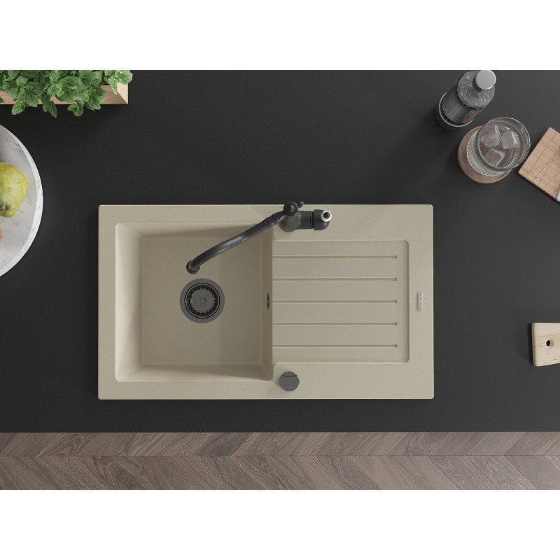 Mexen Pablo granittelefels 1-Kommerz mat Oflaaf an Kichenkrunn Carla, béisch - 6510-69-670700-70