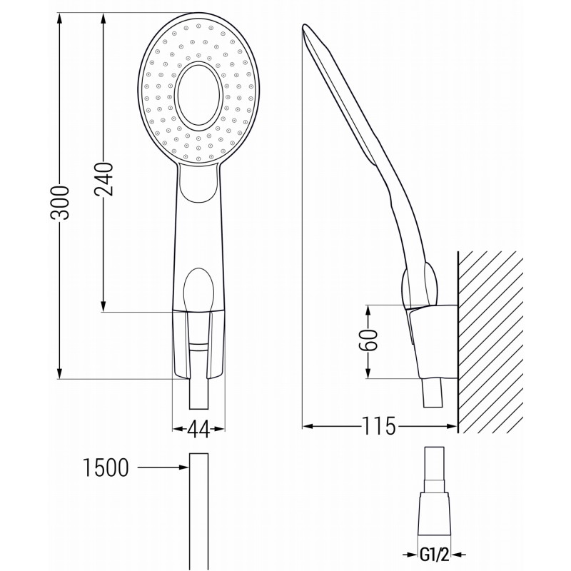 Mexen R-73 punktdušikomplekt, must - 785735052-70