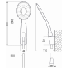 Mexen R-73 ensemble de douche en un point, noir - 785735052-70