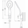 Mexen R-73 Punkt-Duschset, schwarz - 785735052-70