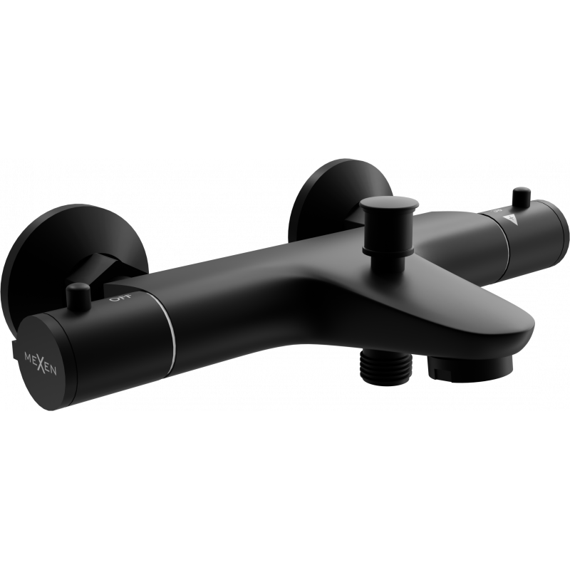Mexen Nox grifo de bañera termostático, negro - 77350-70
