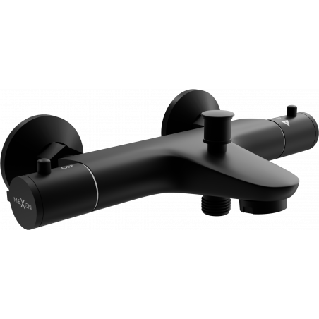 Mexen Nox thermostatic bathtub faucet, black - 77350-70