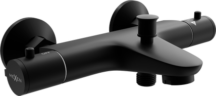 Mexen Nox grifo de bañera termostático, negro - 77350-70