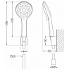 Mexen R-74 punkt-dušikomplekt, kroom - 785745052-00