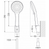 Mexen R-74 ensemble de douche ponctuel, noir - 785745052-70