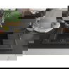 Mexen Elias 1-Komponenten-Granitspüle mit Abtropffläche und Küchenarmatur Carla, schwarz/gold metallisch - 6511-75-670700-50-B